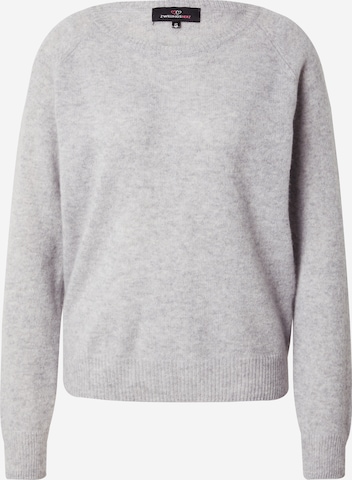 Zwillingsherz Pullover in Grau: predná strana