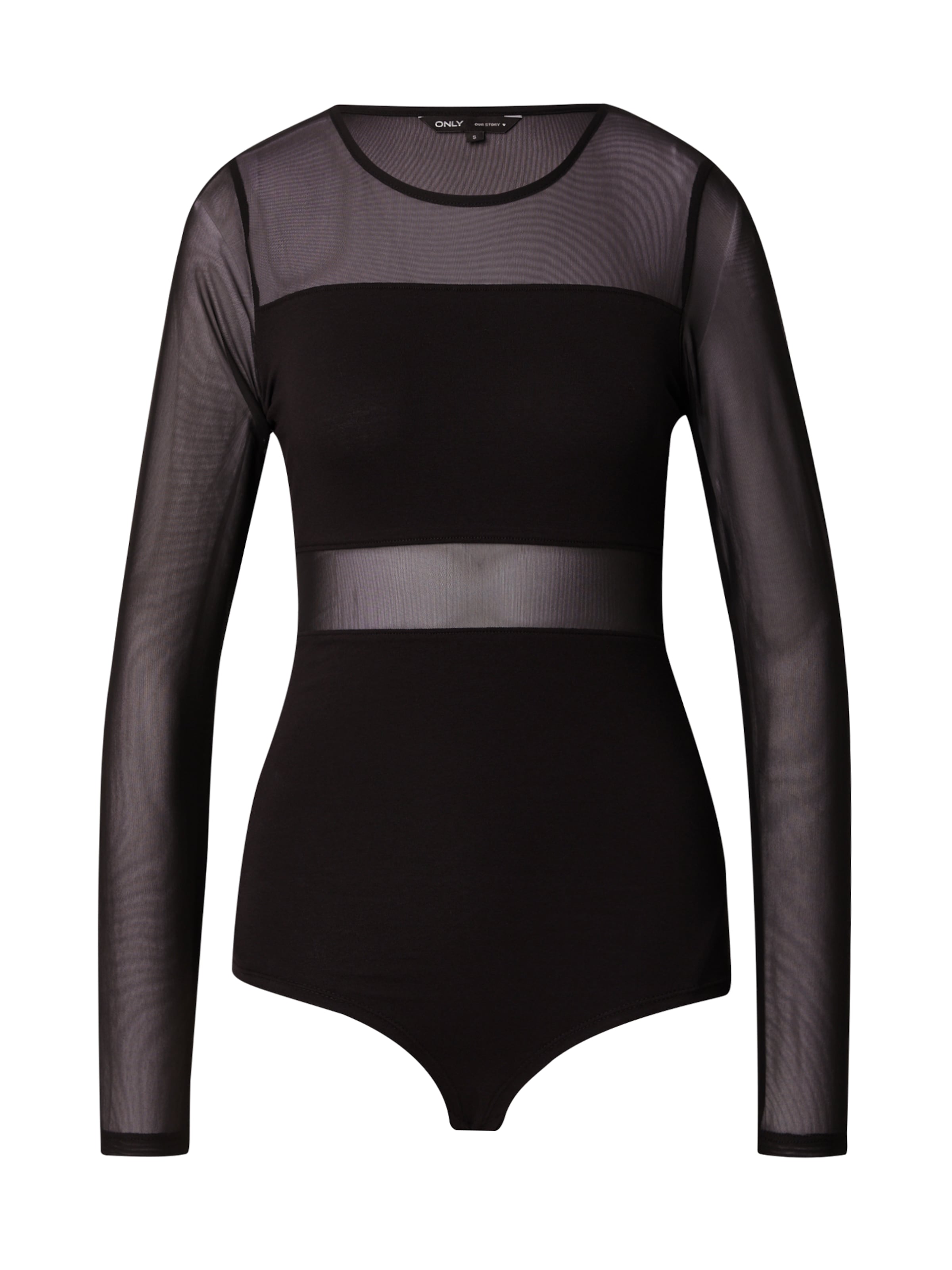 ONLY Shirt Bodysuit in Black: front