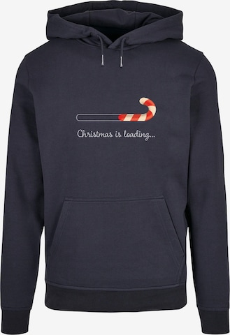 Merchcode Sweatshirt 'Christmas Loading' in Blauw: voorkant