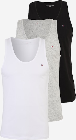 Apatiniai marškinėliai iš Tommy Hilfiger Underwear, spalva – šviesiai pilka / juoda / balta, Prekių apžvalga