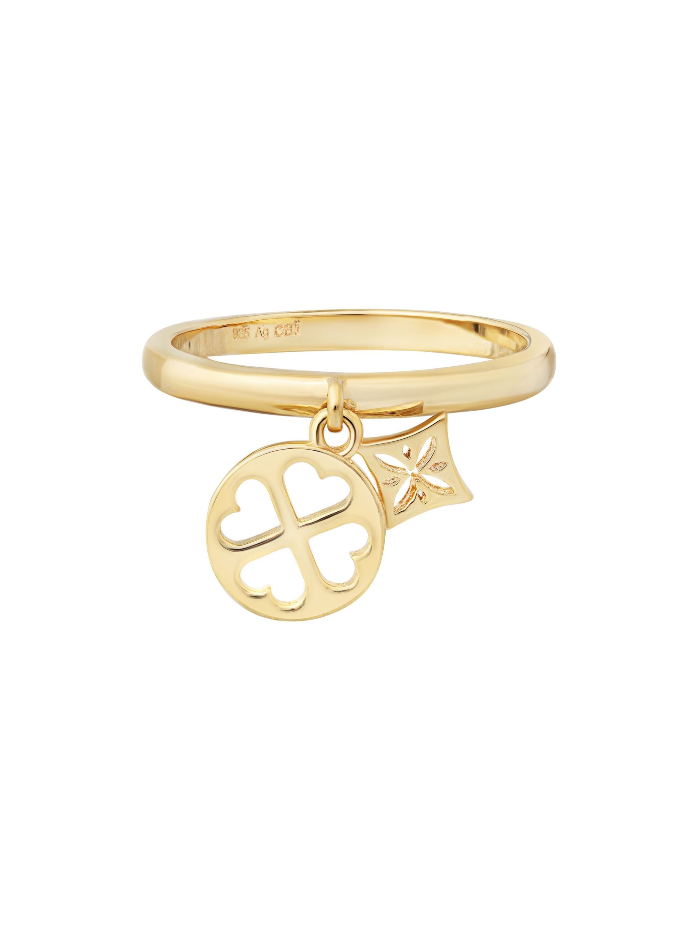 Bague caï en jaune : devant
