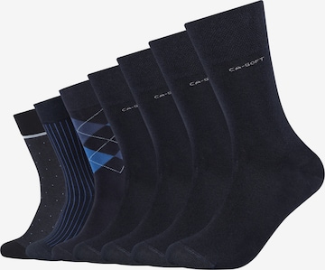 camano Socks in Blue: front