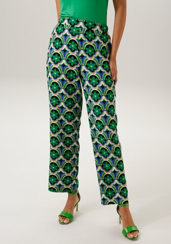 Aniston CASUAL Pajama Pants in Green: front