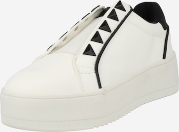 River Island - Zapatillas sin cordones en blanco: frente