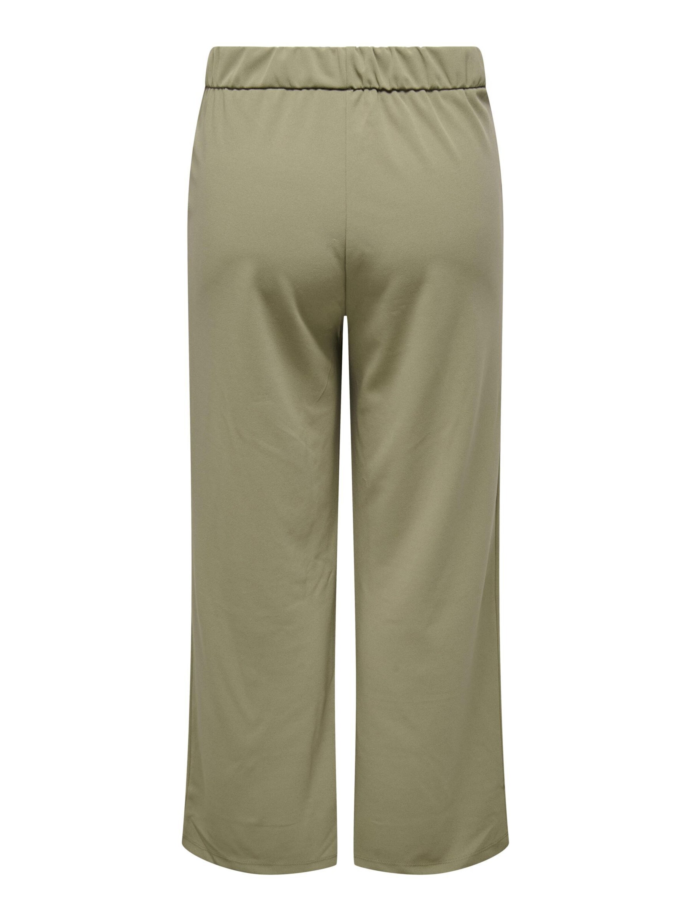 ONLY Carmakoma Wide Leg Bukser med lægfolder 'SANIA' i grøn