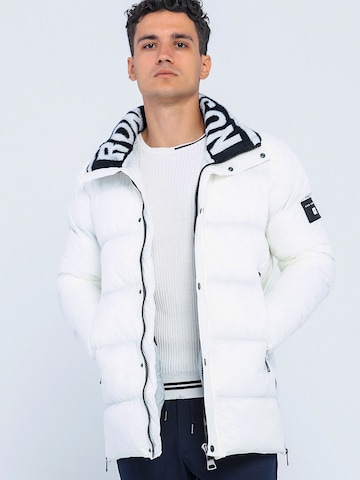 Ron Tomson Winter Jacket in White: front