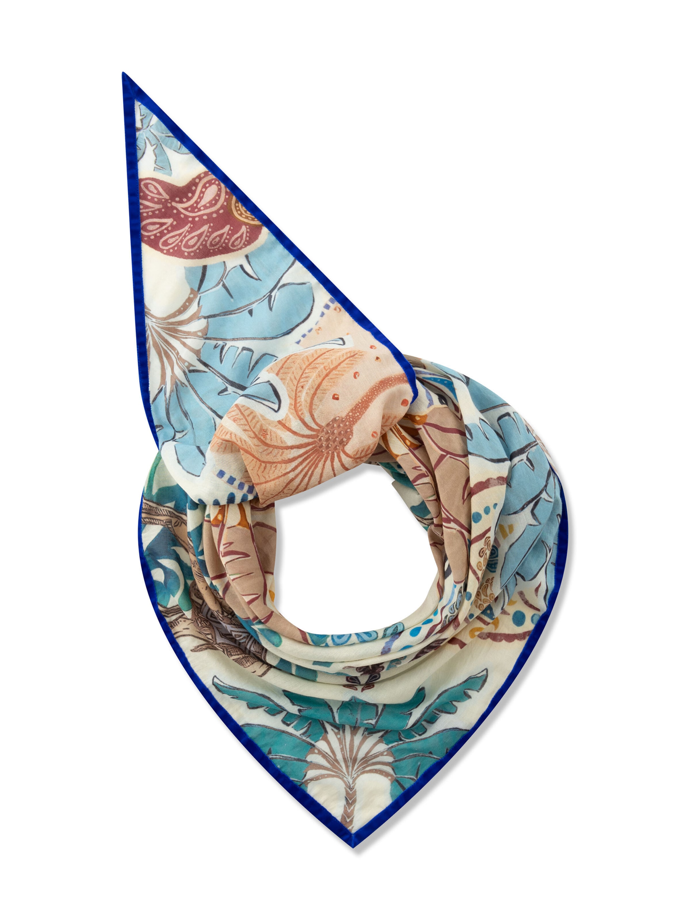 Foulard CODELLO en bleu : devant