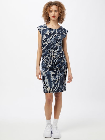 Rochie 'Filica' Kaffe pe crem / albastru noapte / albastru deschis, Vizualizare model