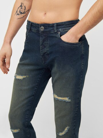 Coupe slim Jean 'SLIM' BENCH en bleu