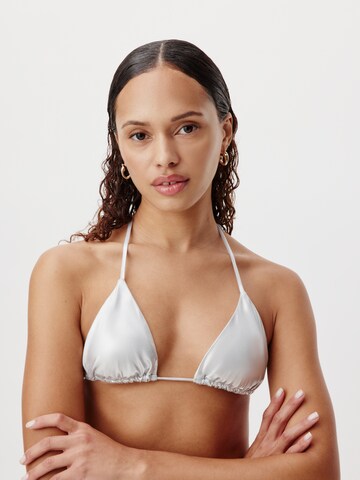 LeGer by Lena Gercke Triangel Bikinitop 'Thea' in Zilver: voorkant