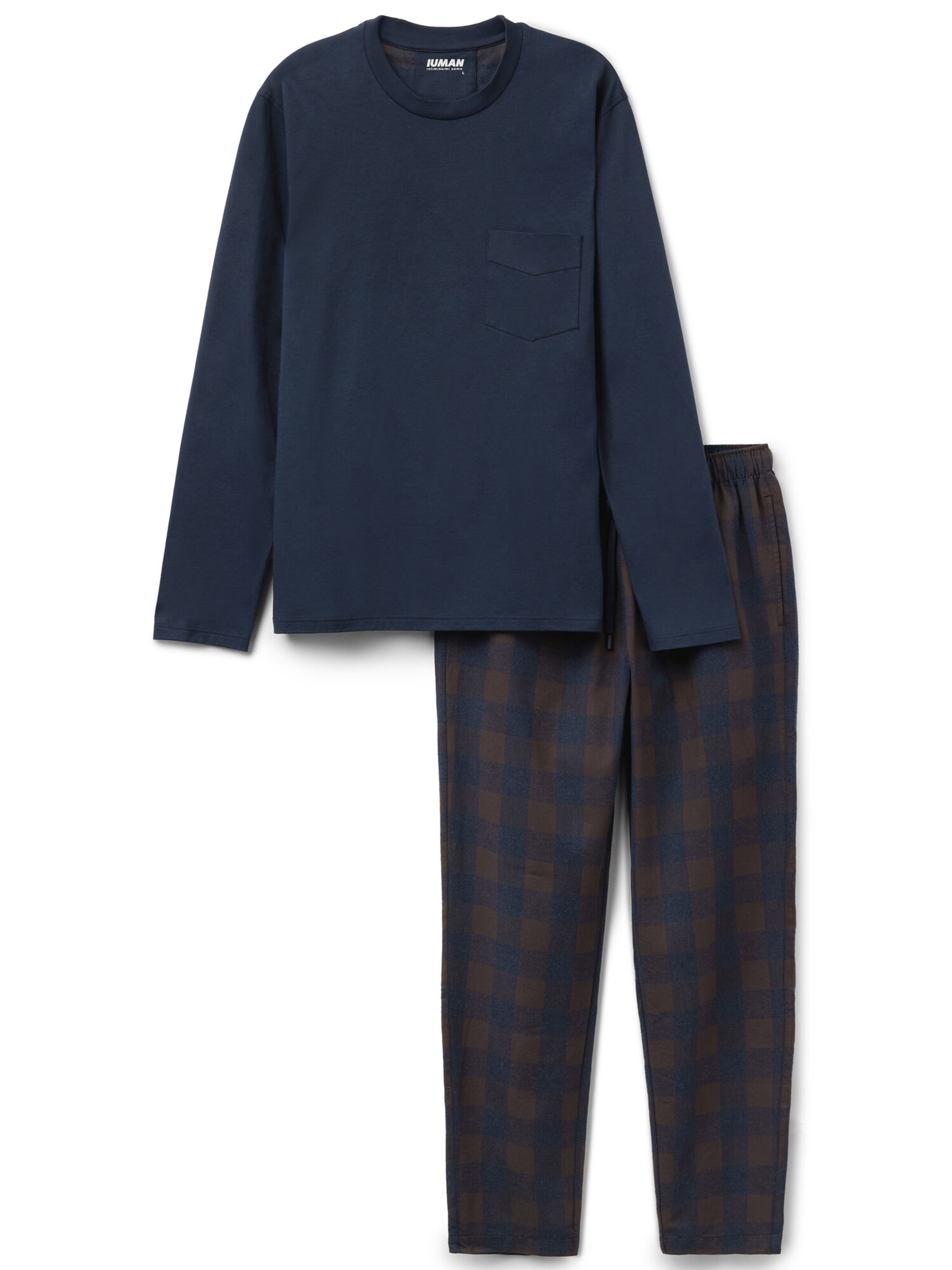 IUMAN Intimissimi Long Pajamas in Brown: front