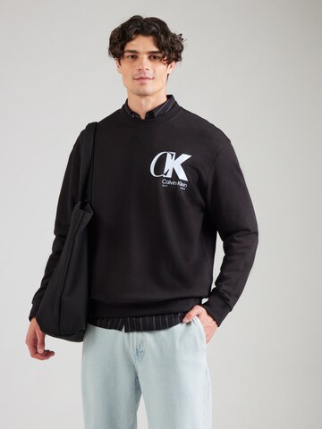 Calvin Klein Μπλούζα φούτερ σε μαύρο: μπροστά