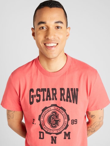 G-Star RAW Μπλουζάκι 'Collegic' σε κόκκινο