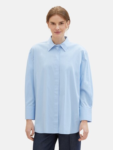 TOM TAILOR Blouse in Blauw: voorkant