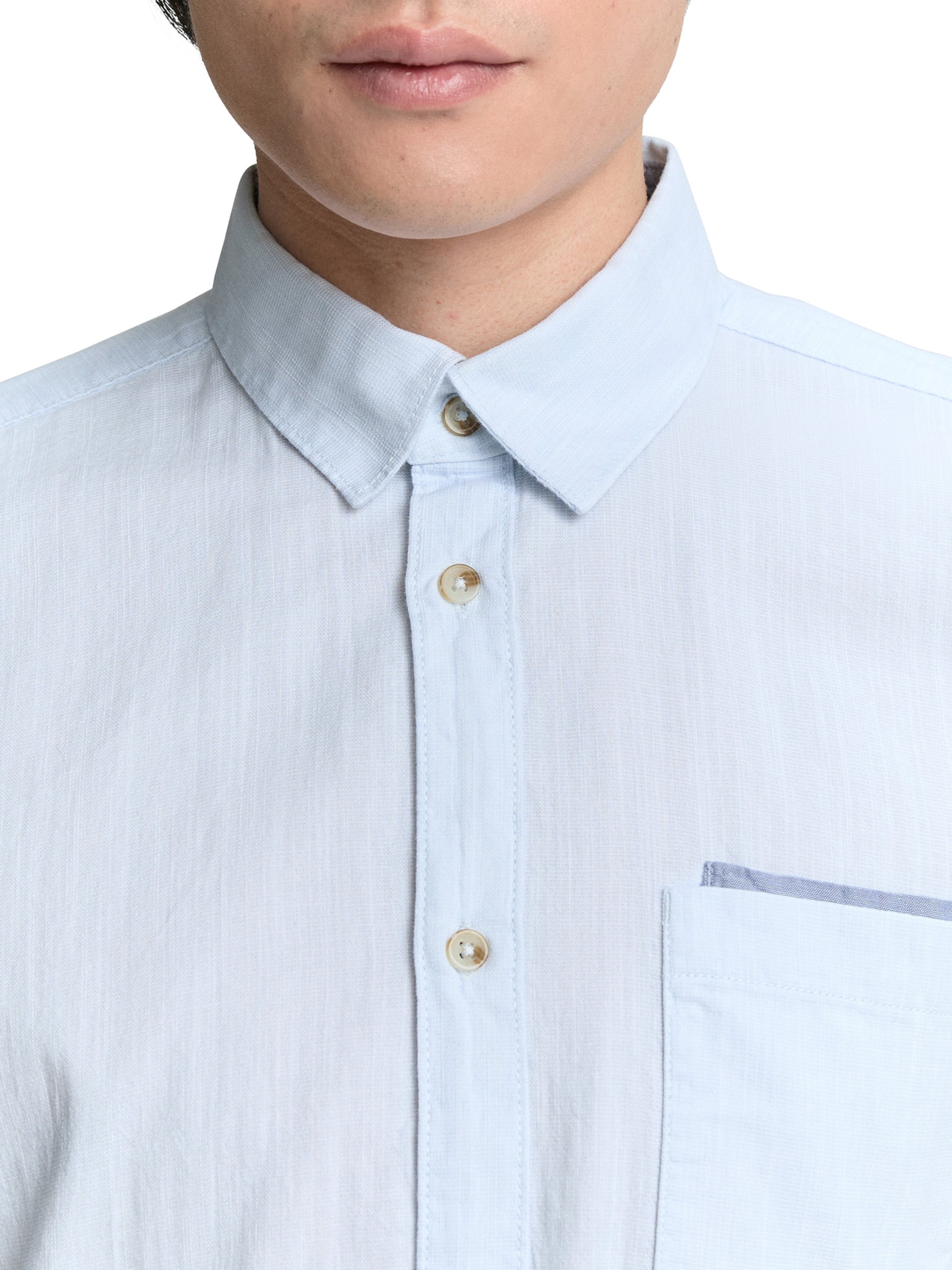 TOM TAILOR Средняя посадка Рубашка в Синий