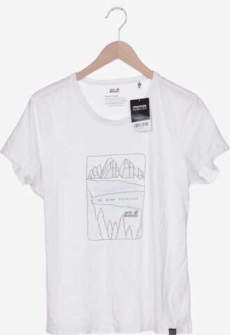 JACK WOLFSKIN T-Shirt XL in Weiß: predná strana