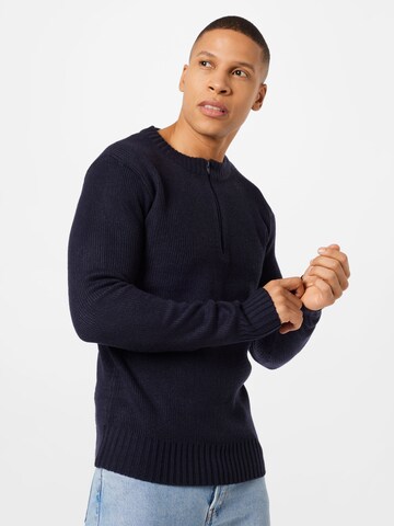 Brandit Sweater 'Armee' in Blue: front