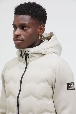 CMPD Kapuzenjacke im tonalen Materialmix in Beige