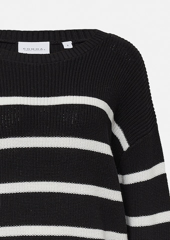 comma casual identity Trui in Zwart