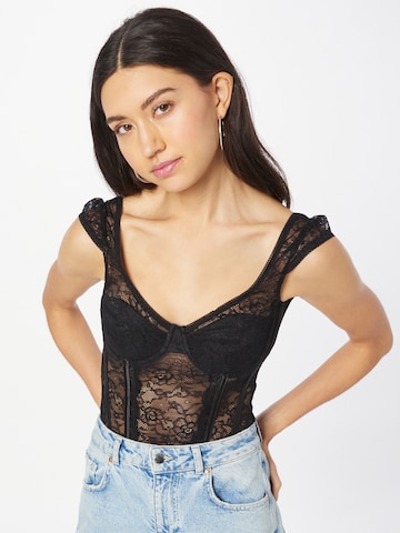 Edikted Wide leg Top in Black: front