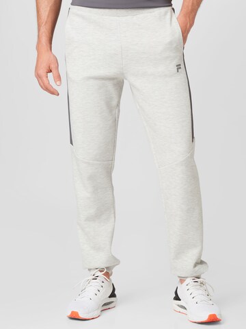 FILA Tapered Sportbroek in Grijs: voorkant