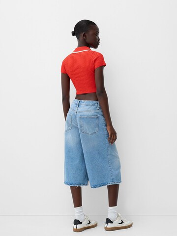Pull-over Bershka en rouge