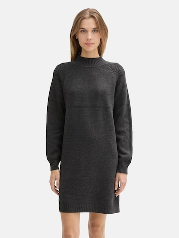 TOM TAILOR DENIM Knitted dress in Grey: front