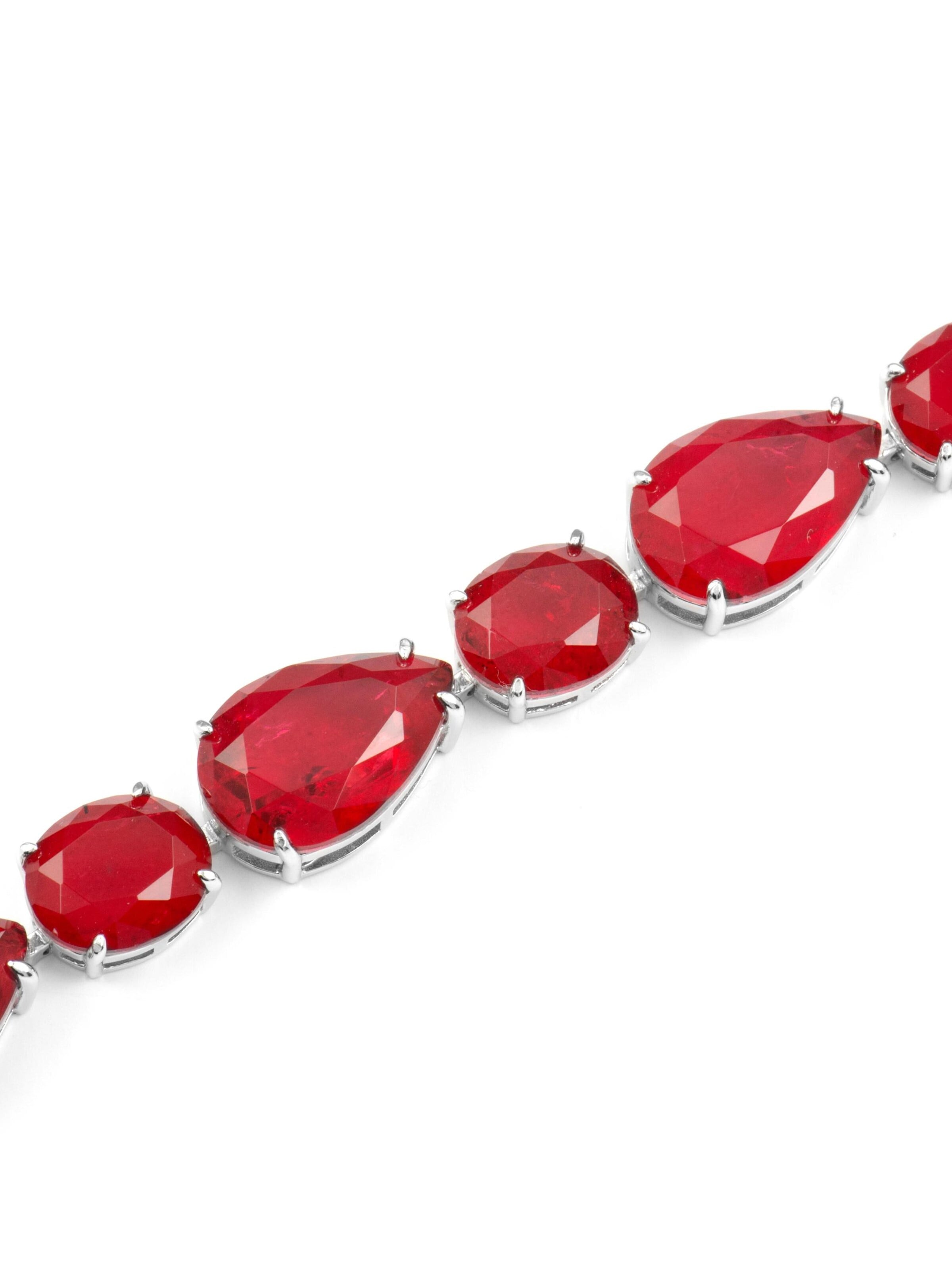 Luxenter Armband 'Grywi' i röd