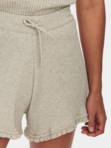 ONLY Regular Trousers 'Lina' in Beige
