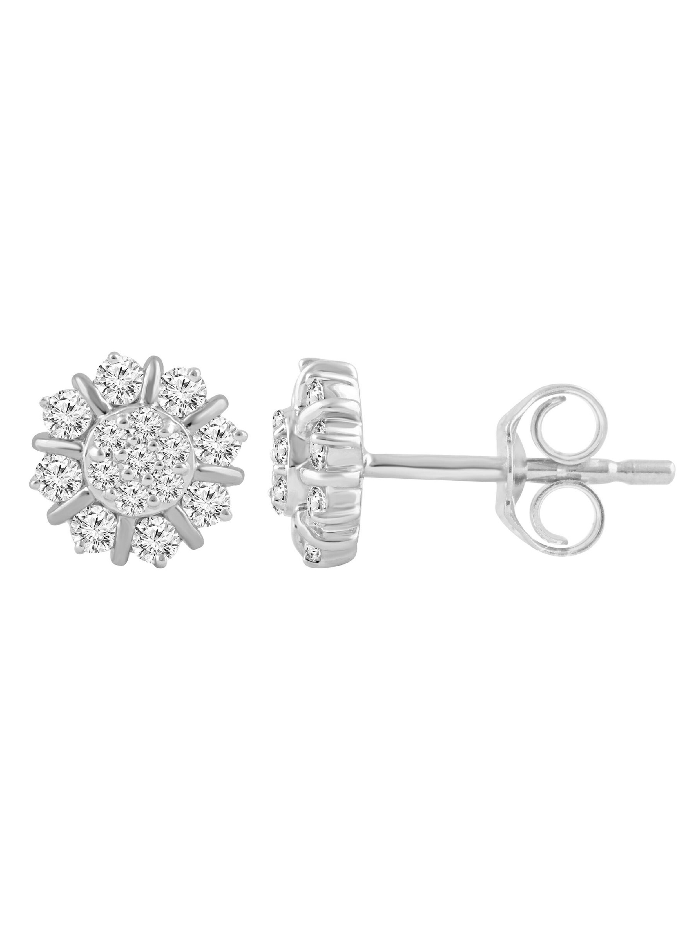 Diamant Exquis - Pendientes en plata