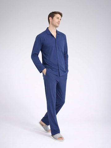 PANTONECLO Pyjama lang 'Pantoneclo Men’s Nightwear Set' in Blauw