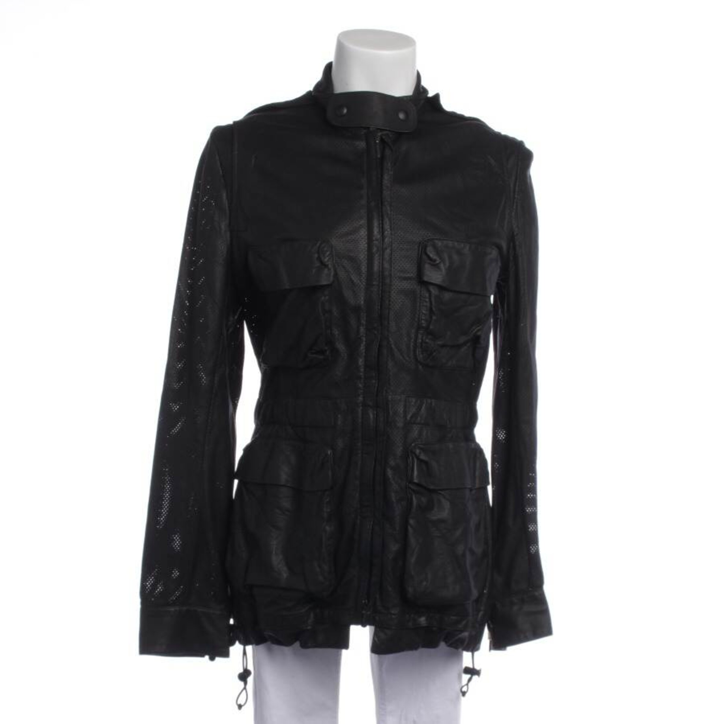 Bottega Veneta Jacket & Coat in L in Black: front