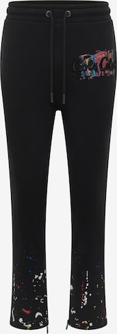 Carlo Colucci Trousers in Black: front