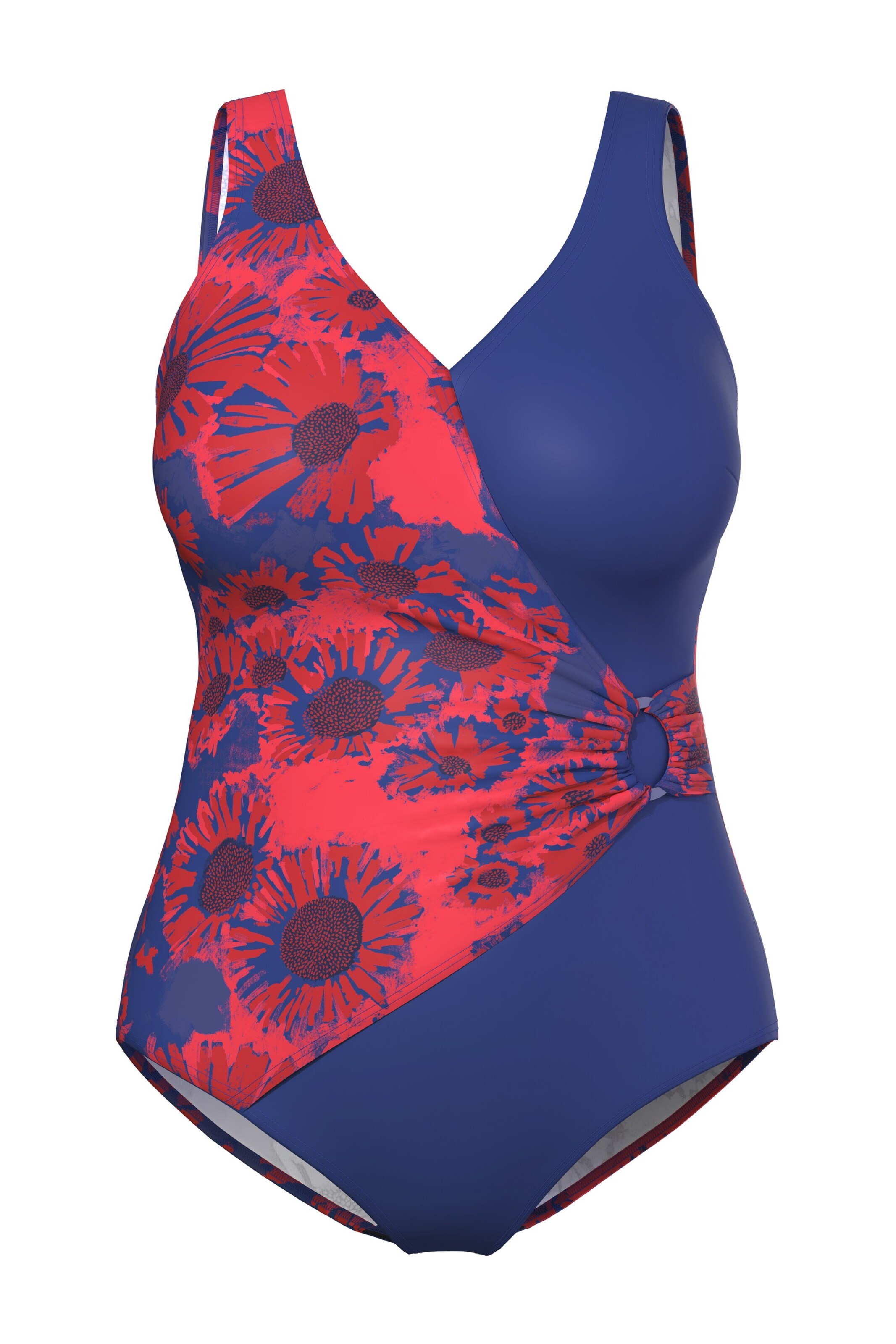 Ulla Popken Badpak in Blauw: voorkant