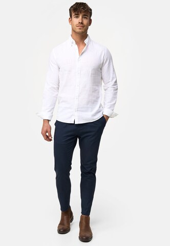 INDICODE JEANS Regular fit Button Up Shirt 'Brayden' in White