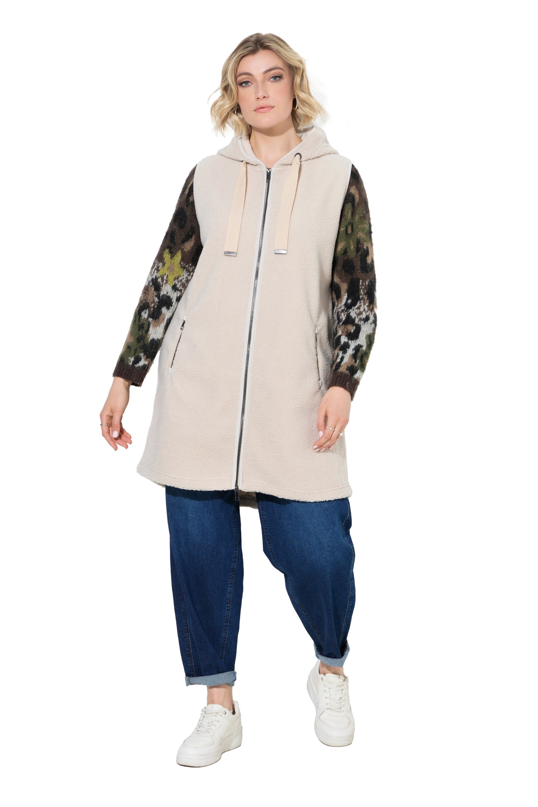 Ulla Popken Vest in Beige: front