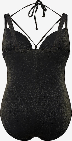 Ulla Popken T-shirt Swimsuit in Black