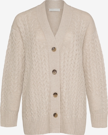 Cashmere Stories Knit Cardigan in Beige: front