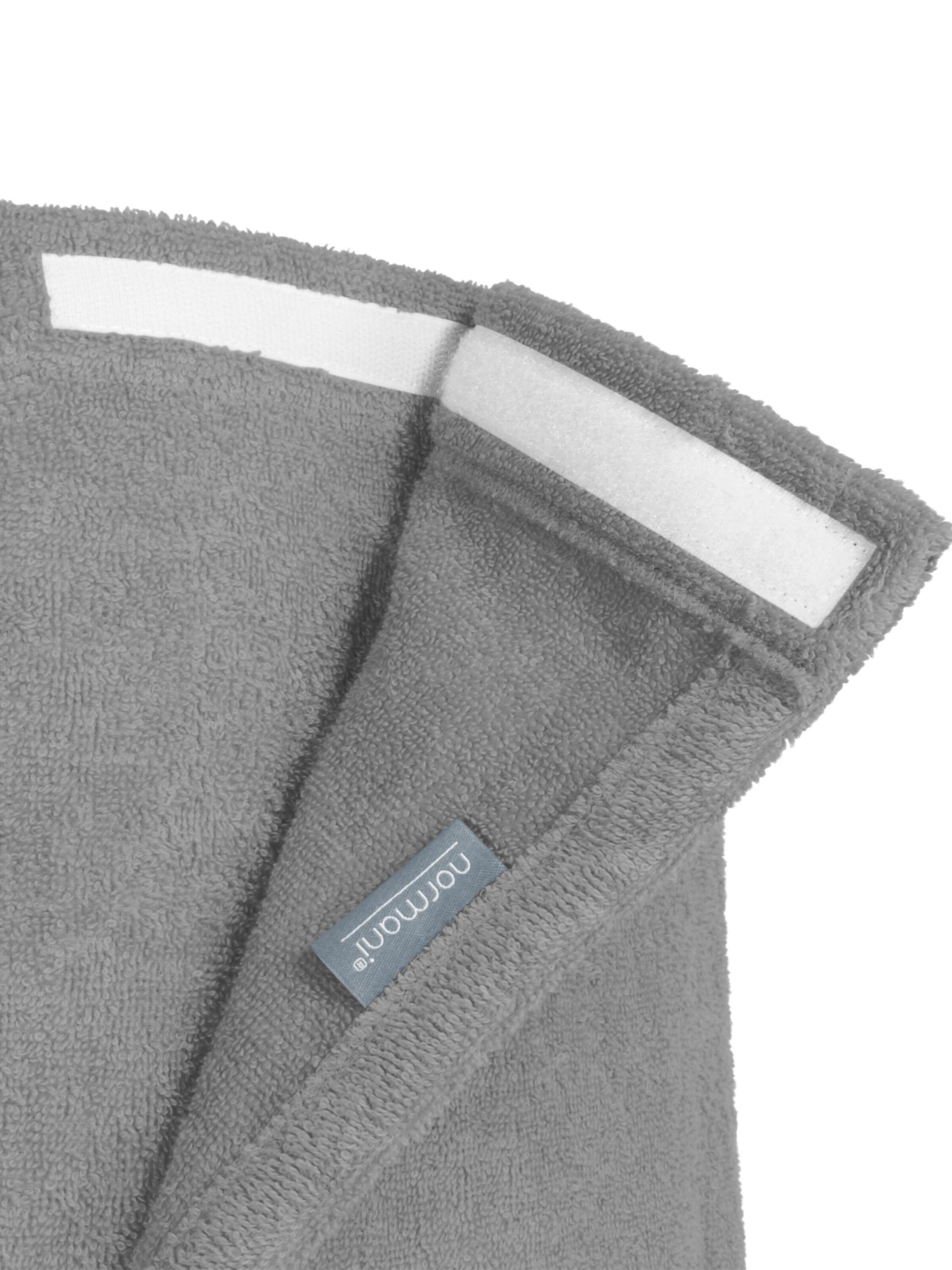 normani Short Bathrobe 'Mardin' in Grey