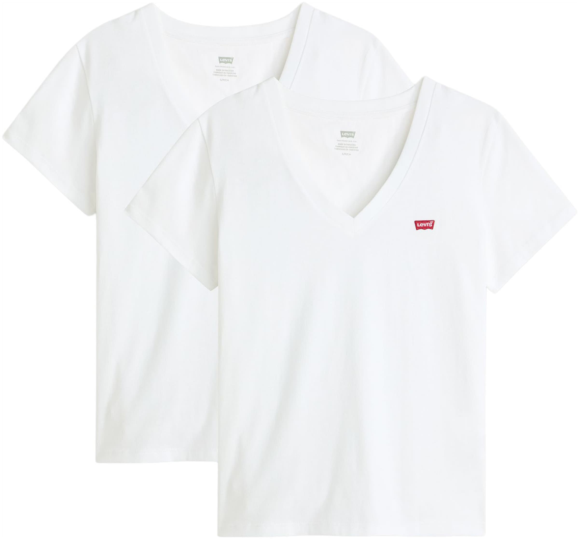 LEVI'S ® Shirt 'Perfect V-Neck Tee (2-Pack)' in White: front