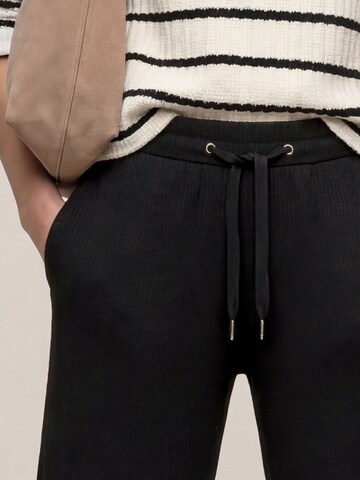 STREET ONE Широки крачоли Панталон в черно