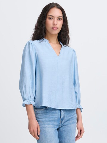 Camicia da donna 'IXWilma' di ICHI in blu: frontale