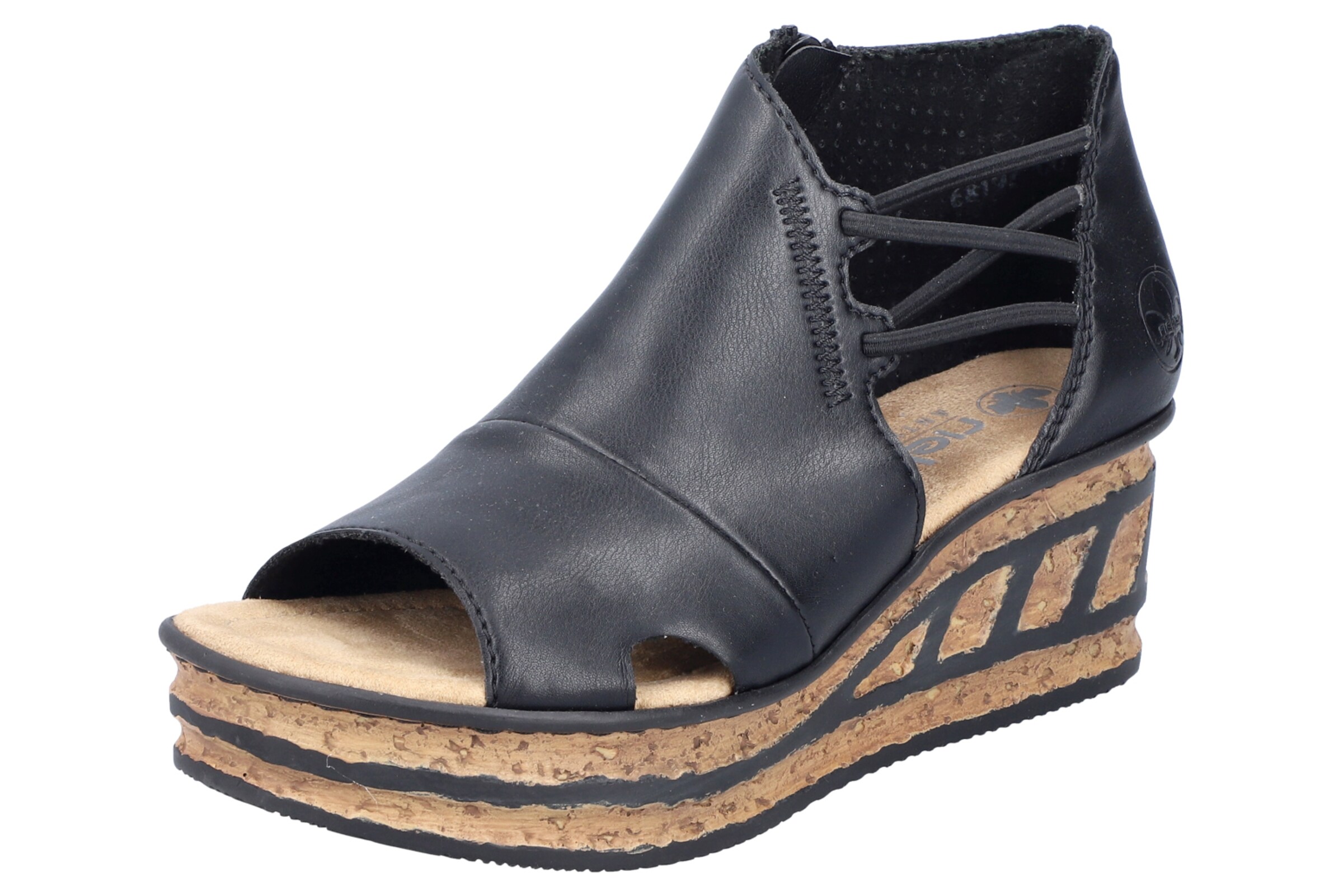 Rieker Sandale in Schwarz: Vorderseite