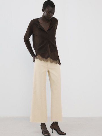 Wide leg Jeans 'CATHERIN' de la MANGO pe bej