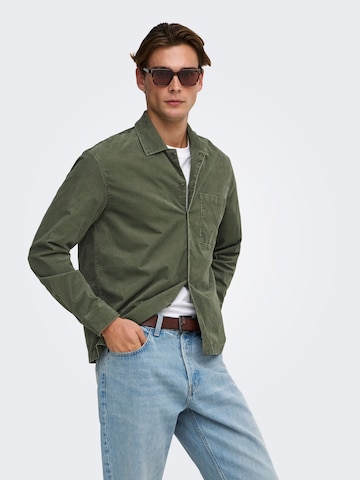 Regular fit Camicia 'ONSEwell' di Only & Sons in verde: frontale