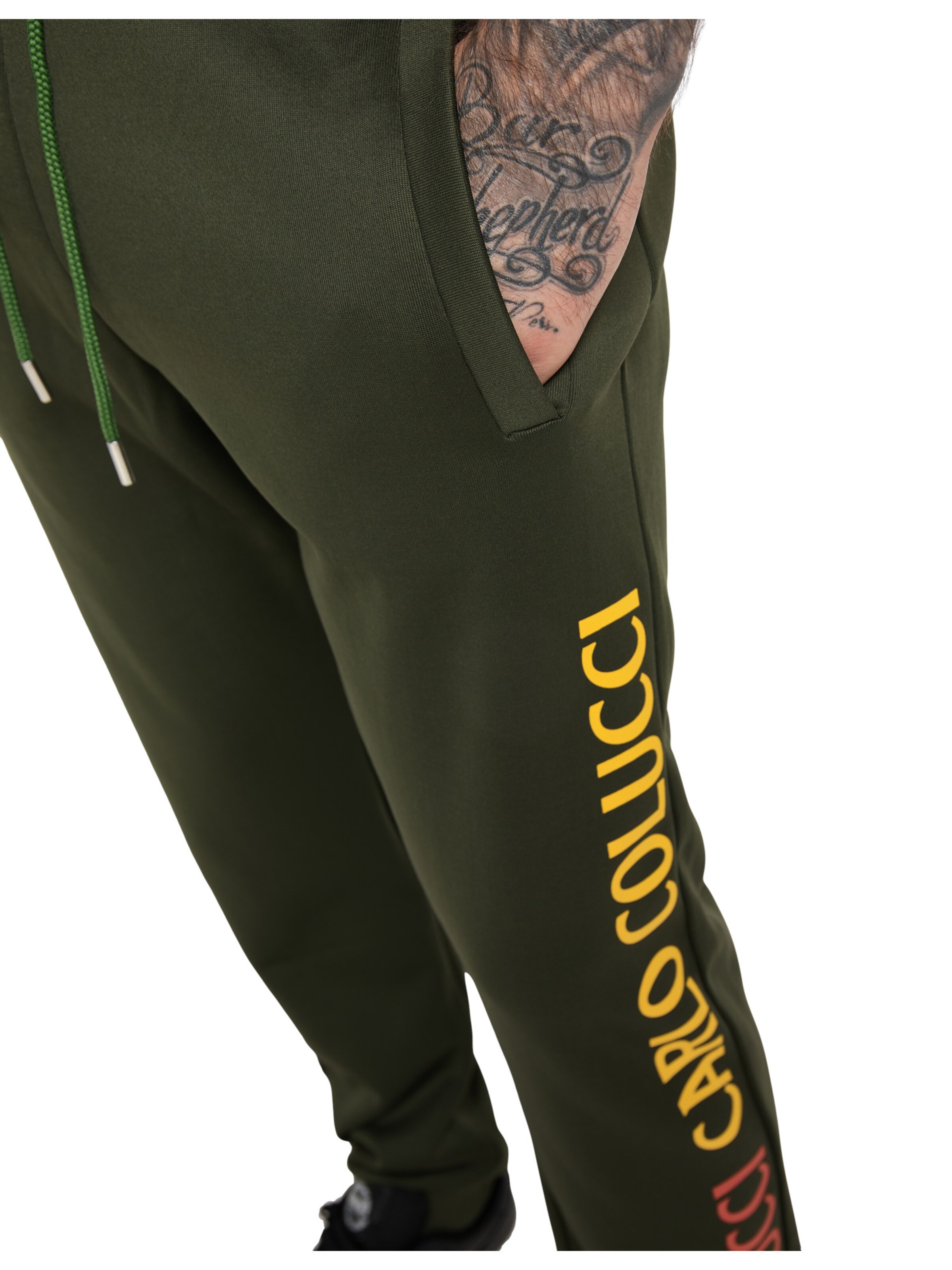 Carlo Colucci Tapered Hose 'Carlotto' in Grün