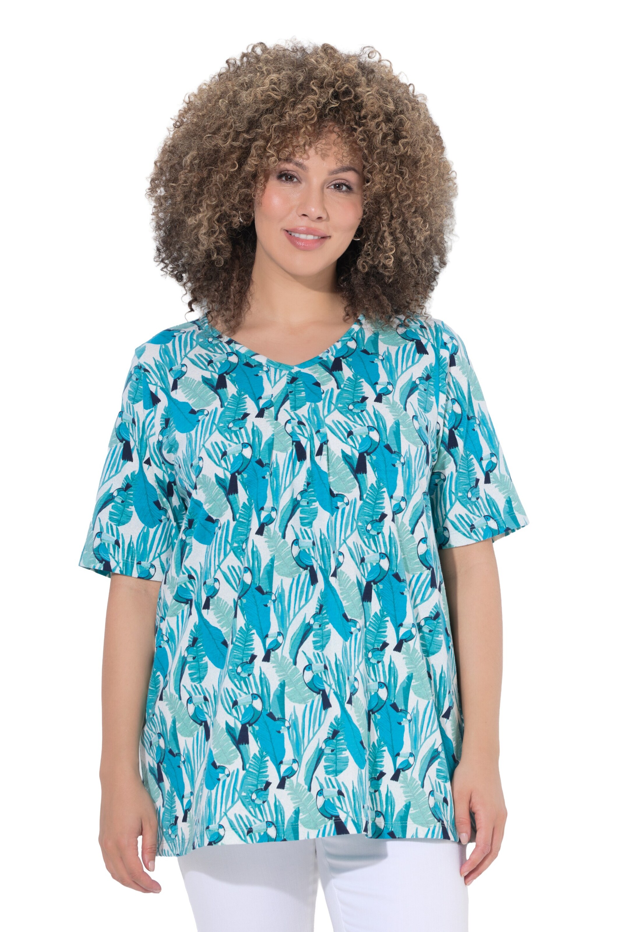 Ulla Popken Shirt in Blauw: voorkant