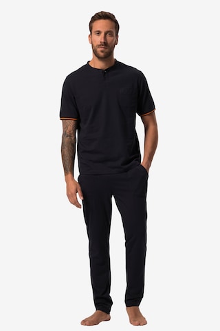 JP1880 Long Pajamas in Black: front