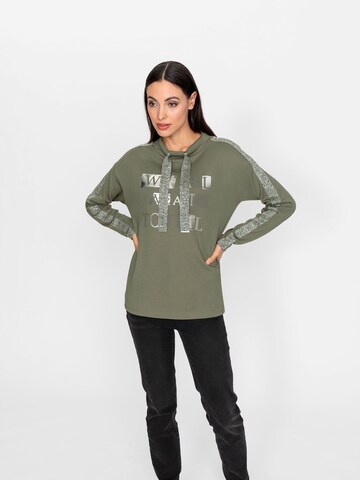 Sweat-shirt heine en vert : devant