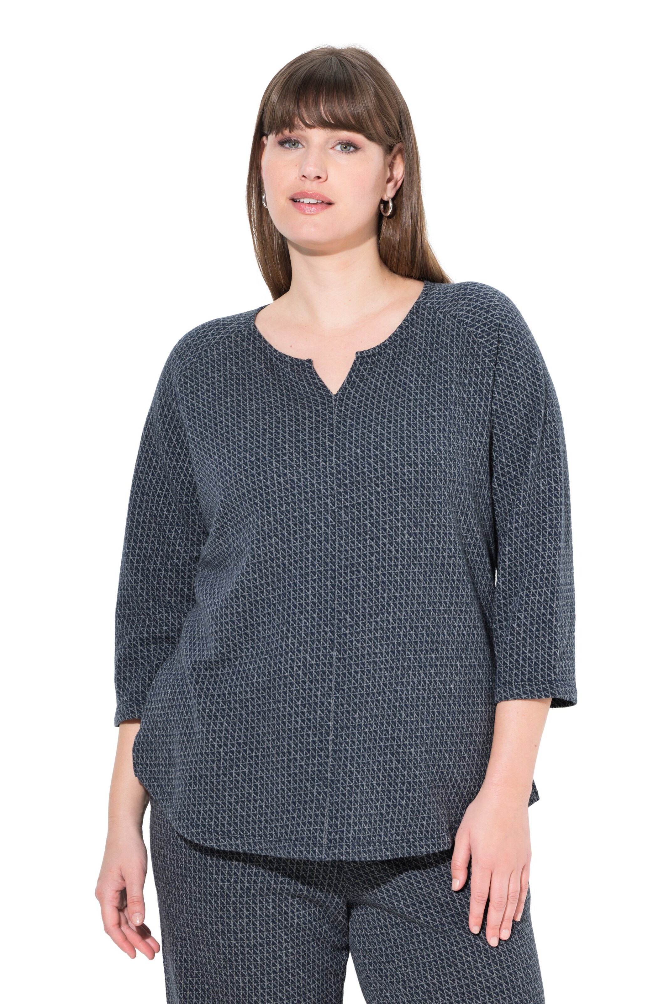 Ulla Popken Sweatshirt in Blau: Vorderseite